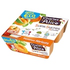Desserts fruitiers sans sucres ajoutés "Offre éco" - CHARLES & ALICE en promo chez Carrefour Desserts fruitiers sans sucres ajoutés "Offre éco" - CHARLES & ALICE dans le catalogue Carrefour