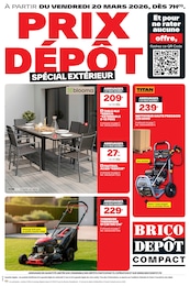 Catalogue Brico Dépôt "PRIX DÉPÔT SPÉCIAL EXTÉRIEUR" à Massay et alentours, 12 pages, 20/03/2026 - 02/04/2026
