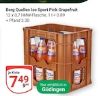 Iso Sport Pink Grapefruit von Berg Quellen im aktuellen GLOBUS Prospekt