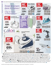 Prix et réduction Fer À Repasser dans le prospectus Carrefour en cours Offre Fer À Repasser dans le catalogue Carrefour du moment à la page 50