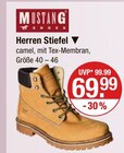 Herren Stiefel im Angebot bei V-Markt in Regensburg Herren Stiefel Angebote von Mustang Shoes bei V-Markt Regensburg für 69,99 €