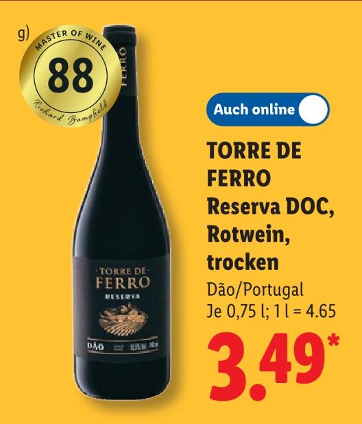 TORRE DE FERRO Reserva DOC, Rotwein, trocken