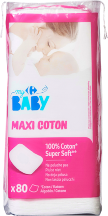 Coton pour bébé Carrés Sensitive CARREFOUR BABY
