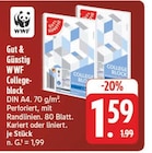 Aktuelle Schulbedarf Angebote bei E center in Nürnberg Aktuelles WWF Collegeblock kariert Angebot bei E center in Nürnberg ab 1,59 €