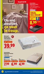 Prix et réduction Plaid dans le prospectus Lidl en cours Offre Plaid dans le catalogue Lidl du moment à la page 42
