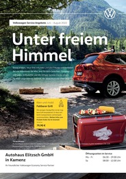 Volkswagen Prospekt für Kamenz: Endlich wieder Sommer, 1 Seite, 01.06.2022 - 31.08.2022