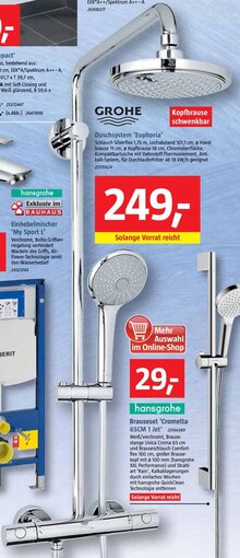 Dusche bei BAUHAUS in Pforzheim Dusche im Angebot bei BAUHAUS Pforzheim für 249,00 €