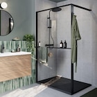 Paroi de douche à l'italienne l. 120 x H. 195 cm, verre transparent, profilés noirs, GoodHome Evanna + barre fixe - Castorama à Draguignan Paroi de douche à l'italienne l. 120 x H. 195 cm, verre transparent, profilés noirs, GoodHome Evanna + barre fixe en promo chez Castorama Draguignan à 239,90 €
