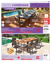 Offre Table Extensible dans le catalogue Carrefour du moment à la page 41