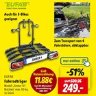 Fahrradträger Amber IV Angebote von EUFAB bei Lidl Stralsund für 249,00 €