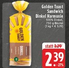 Sandwich Dinkel Harmonie im Angebot bei E center in Bocholt Sandwich Dinkel Harmonie Angebote von Golden Toast bei E center Bocholt für 2,39 €
