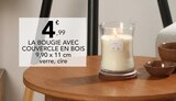 La bougie avec couvercle en bois dans le catalogue Stokomani