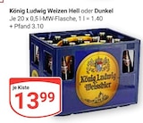 Weizen Hell im Angebot bei GLOBUS in Erlangen Weizen Hell Angebote von König Ludwig bei GLOBUS Erlangen für 13,99 €