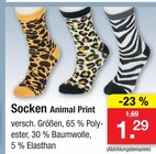 Socken Animal Print im Angebot bei Zimmermann in Bremen Socken Animal Print Angebote bei Zimmermann Bremen für 1,29 €