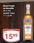 Pastis de Marseille Angebote von Ricard bei GLOBUS Koblenz für 15,99 €