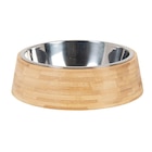 Gamelle pour chat et chien en inox et support en bambou D18 dans le catalogue Maisons du Monde