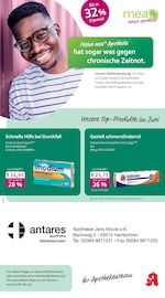 mea - meine apotheke Apotheken Prospekt der aktuellen Woche mit 4 Seiten, gültig von 01.06.2026 bis 30.06.2026, in Hambühren und Umgebung Aktueller mea - meine apotheke Apotheken Prospekt in Hambühren und Umgebung, "Unsere Juni-Angebote" mit 4 Seiten, 01.06.2026 - 30.06.2026
