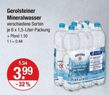 Mineralwasser von Gerolsteiner im aktuellen V-Markt Prospekt für 3,99 €