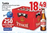 polnisches Premium Pils oder Radler Angebote von Tyskie bei Trinkgut Siegburg für 18,49 €