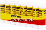 8 bâtons de colle - UHU en promo chez Bureau Vallée 8 bâtons de colle - UHU dans le catalogue Bureau Vallée