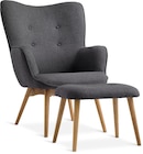 JYSK Sessel/Fußhocker SKALBORG dunkelgrau Stoff/Eiche von JYSK im aktuellen JYSK Prospekt für 329,00 €