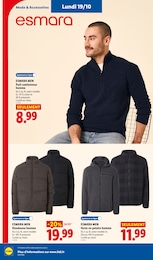 Prix et réduction Pull Homme dans le prospectus Lidl en cours Offre Pull Homme dans le catalogue Lidl du moment à la page 60