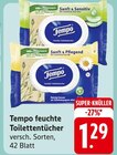 feuchte Toilettentücher Angebote von Tempo bei EDEKA Pforzheim für 1,29 €