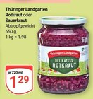 Rotkraut im Angebot bei GLOBUS in Zwickau Rotkraut Angebote von Thüringer Landgarten bei GLOBUS Zwickau für 1,29 €