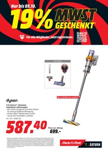 Staubsauger im aktuellen MediaMarkt Saturn Prospekt (Rostock) Staubsauger im MediaMarkt Saturn Prospekt "19% MWST GESCHENKT" mit 28 Seiten (Rostock)