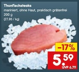 Aktuelle Thunfisch Angebote bei Netto Marken-Discount in Karlsruhe Aktuelles Thunfischsteaks Angebot bei Netto Marken-Discount in Karlsruhe ab 5,59 €