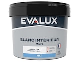 Peinture Blanche intérieure, murs Mat 10 L - Evalux - Brico Dépôt à La Courneuve Peinture Blanche intérieure, murs Mat 10 L - Evalux en promo chez Brico Dépôt La Courneuve à 27,90 €