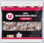 Mini Saucissons Secs Pur Porc - U en promo chez U Express Marseille à 4,16 €