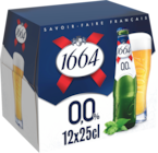 BIÈRE BLONDE 1664 SANS ALCOOL - 1664 - Auchan Supermarché à Cachan BIÈRE BLONDE 1664 SANS ALCOOL - 1664 en promo chez Auchan Supermarché Cachan à 6,34 €