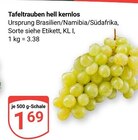 GLOBUS Nalbach - Tafeltrauben hell kernlos Angebot im Prospekt Tafeltrauben hell kernlos bei GLOBUS im Nalbach Prospekt für 1,69 €