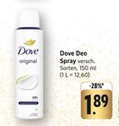 Deo Spray im Angebot bei EDEKA in Offenbach Deo Spray Angebote von Dove bei EDEKA Offenbach für 1,89 €
