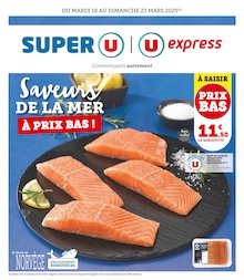 Prospectus U Express à Saint-Germain-de-Tallevende, "Saveurs DE LA MER À PRIX BAS !", 4 pages, 18/03/2025 - 23/03/2025