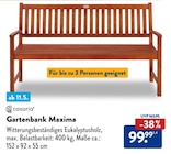 Gartenbank Maxima im Angebot bei ALDI Nord in Hameln Gartenbank Maxima Angebote von casaria bei ALDI Nord Hameln für 99,99 €