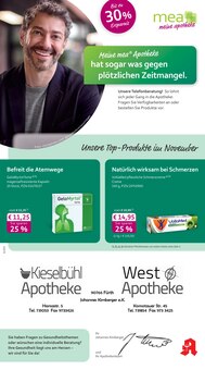 Aktueller mea - meine apotheke Prospekt "Unsere November-Angebote" für Fürth Aktueller mea - meine apotheke Prospekt für Fürth mit Seiten