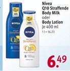 Q10 Straffende Body Milk oder Body Lotion Angebote von Nivea bei Rossmann Oberursel für 6,49 €