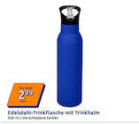 Edelstahl-Trinkflasche mit Trinkhalm Angebote bei Action Ravensburg für 2,99 €