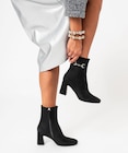 Boots à talon en suédine avec bijou sur la tige femme - FOLLOW ME à 39,99 € dans le catalogue Gémo