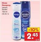 Deospray im Angebot bei Netto Marken-Discount in Herford Deospray Angebote von Nivea bei Netto Marken-Discount Herford für 2,45 €