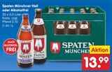 Münchner Hell oder Alkoholfrei im Angebot bei Netto Marken-Discount in Konstanz Münchner Hell oder Alkoholfrei Angebote von Spaten bei Netto Marken-Discount Konstanz für 13,99 €