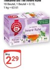 Bio Tee Innere Ruhe Angebote von Teekanne bei GLOBUS Pirmasens für 2,29 €