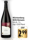 WZG Rotwein im Angebot bei E center in Ulm WZG Rotwein Angebote von Württemberg bei E center Ulm für 2,99 €