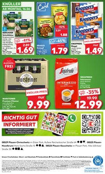 Warsteiner im aktuellen Kaufland Prospekt (Plauen) Warsteiner im Kaufland Prospekt "KNĂśLLER" mit 54 Seiten (Plauen)
