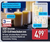 LED-Echtwachskerzen von Home Creation im aktuellen ALDI Nord Prospekt