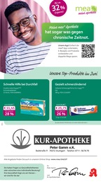 mea - meine apotheke Prospekt für Stuttgart mit 4 Seiten mea - meine apotheke Prospekt für Stuttgart: "Unsere Juni-Angebote", 4 Seiten, 01.06.2026 - 30.06.2026