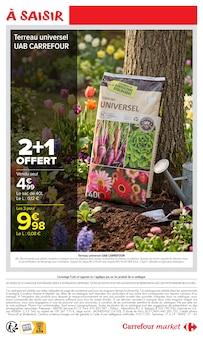 Catalogue Carrefour Market de la semaine "CARREFOUR MARKET" avec 2 pages, valide du 21/04/2026 au 03/05/2026 pour Baud et alentours Prospectus Carrefour Market de la semaine "CARREFOUR MARKET" avec 2 pages, valide du 21/04/2026 au 03/05/2026 pour Baud et alentours