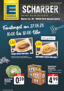 EDEKA Steinach Prospekt der aktuellen Woche, gültig von 22.06.2026 bis 27.06.2026 Aktueller EDEKA Steinach Prospekt "Wir lieben Lebensmittel!" mit 30 Seiten